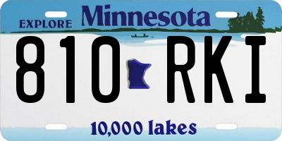 MN license plate 810RKI