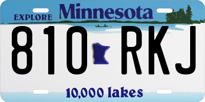 MN license plate 810RKJ