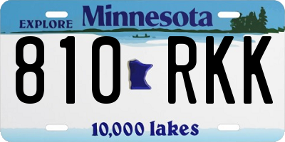 MN license plate 810RKK