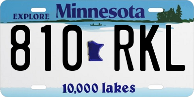 MN license plate 810RKL