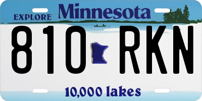 MN license plate 810RKN