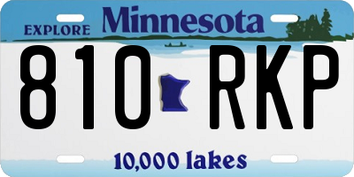 MN license plate 810RKP