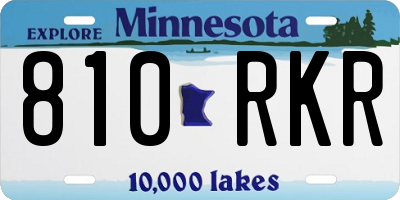 MN license plate 810RKR