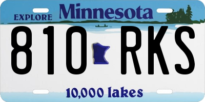 MN license plate 810RKS