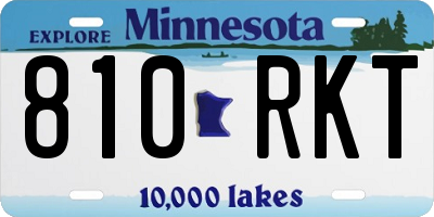 MN license plate 810RKT