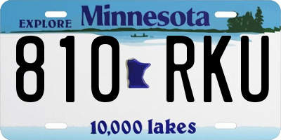 MN license plate 810RKU