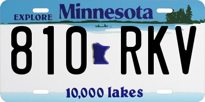 MN license plate 810RKV