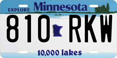 MN license plate 810RKW