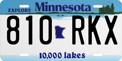 MN license plate 810RKX