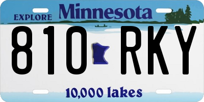 MN license plate 810RKY