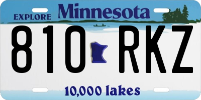 MN license plate 810RKZ