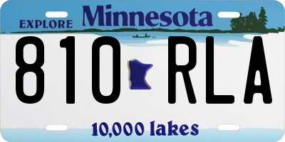 MN license plate 810RLA