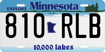 MN license plate 810RLB