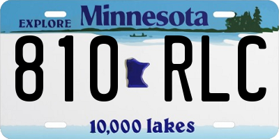 MN license plate 810RLC