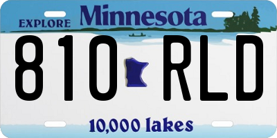 MN license plate 810RLD