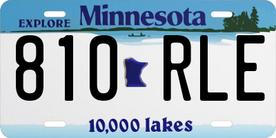 MN license plate 810RLE