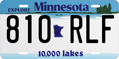 MN license plate 810RLF
