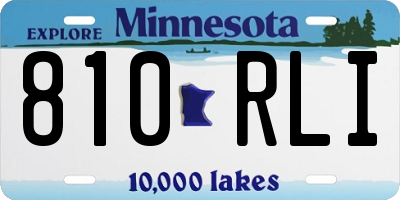 MN license plate 810RLI