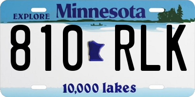 MN license plate 810RLK