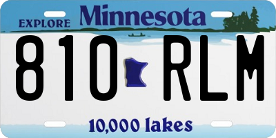 MN license plate 810RLM