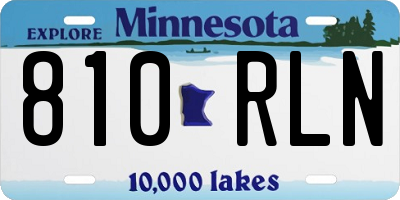 MN license plate 810RLN