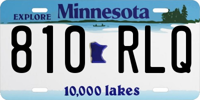 MN license plate 810RLQ