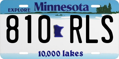 MN license plate 810RLS