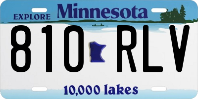 MN license plate 810RLV
