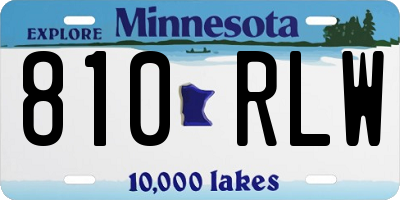 MN license plate 810RLW
