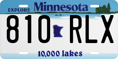 MN license plate 810RLX