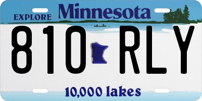 MN license plate 810RLY
