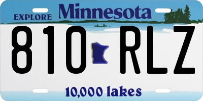 MN license plate 810RLZ