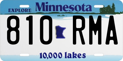 MN license plate 810RMA