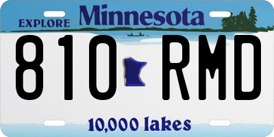 MN license plate 810RMD