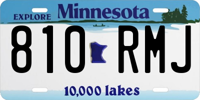 MN license plate 810RMJ