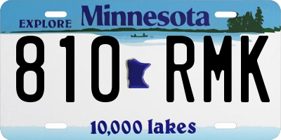 MN license plate 810RMK