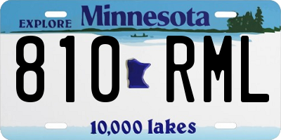 MN license plate 810RML