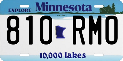 MN license plate 810RMO