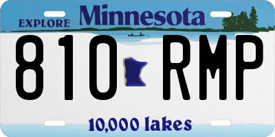 MN license plate 810RMP