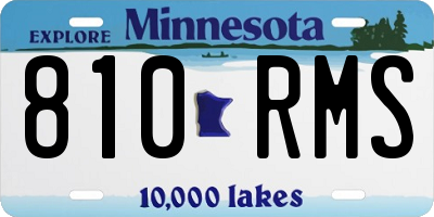 MN license plate 810RMS