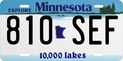 MN license plate 810SEF