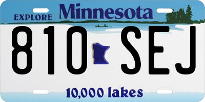 MN license plate 810SEJ