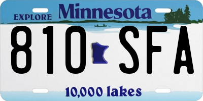 MN license plate 810SFA