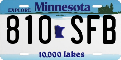 MN license plate 810SFB