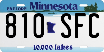MN license plate 810SFC
