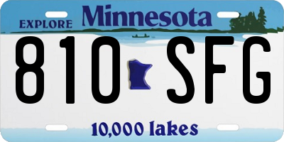 MN license plate 810SFG