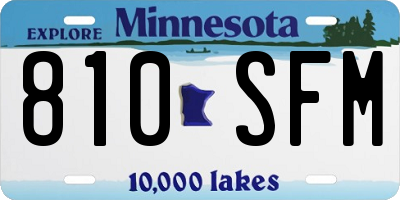 MN license plate 810SFM