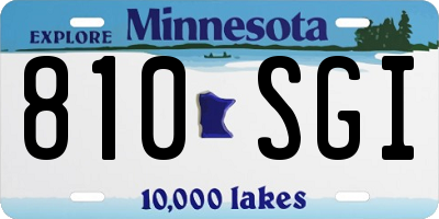 MN license plate 810SGI