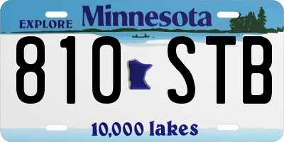 MN license plate 810STB