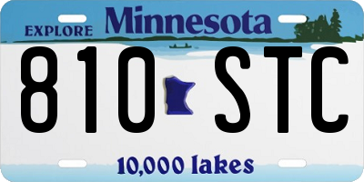 MN license plate 810STC